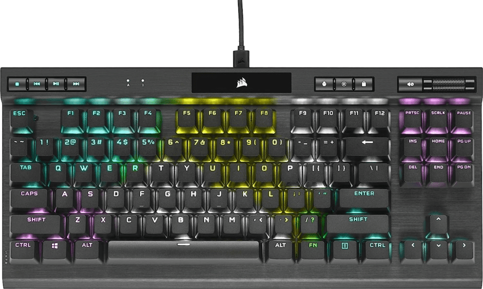 1. Corsair K70 RGB TKL CHAMPION SERIES Mechanical Gaming Keyboard